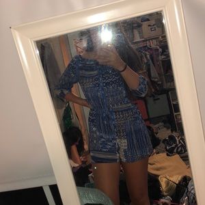 Tribal Blue Romper